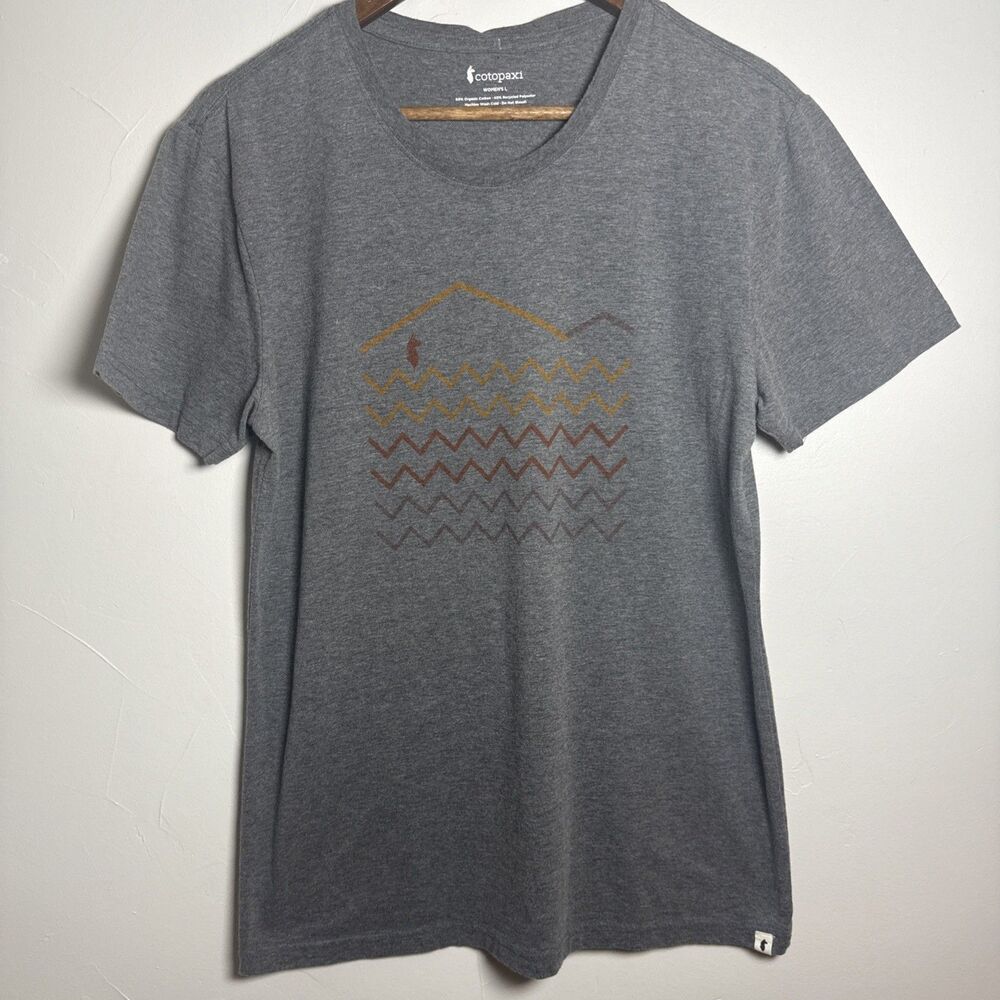 Cotapaxi Organic Cotton Blend Women's Shirt Size Large Mountain Waves Granola